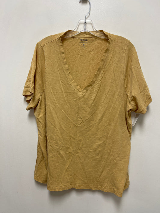 Top Short Sleeve By Madewell In Yellow, Size: 1x