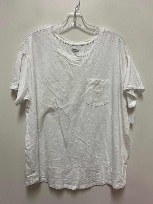 Top Short Sleeve By Old Navy In White, Size: 2x