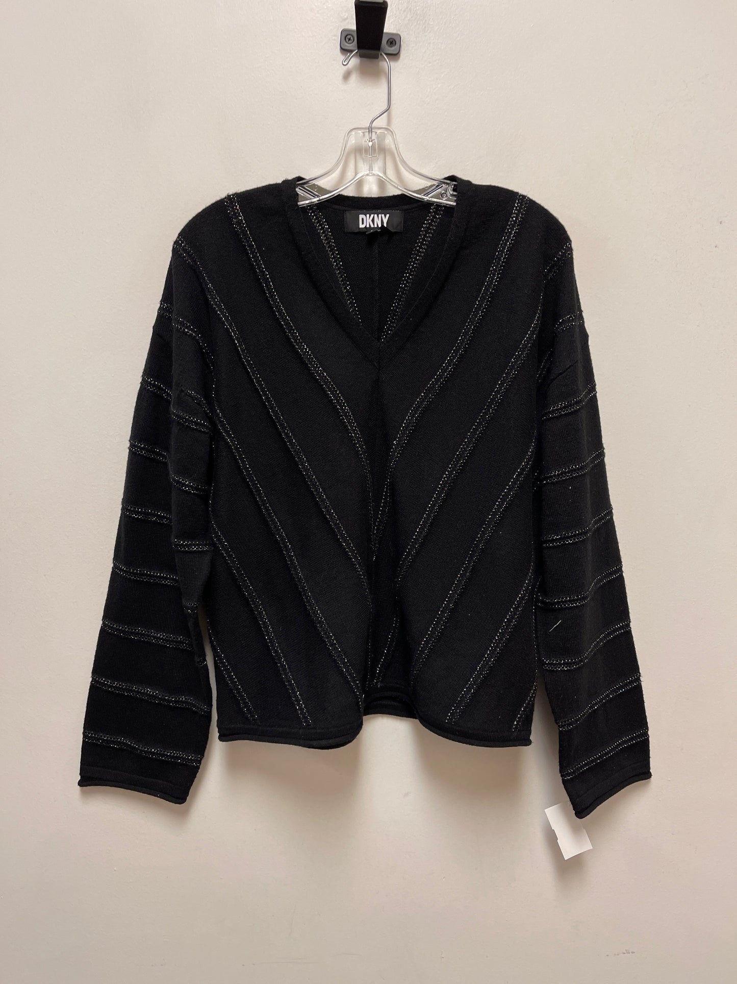 Top Long Sleeve By Dkny In Black, Size: M