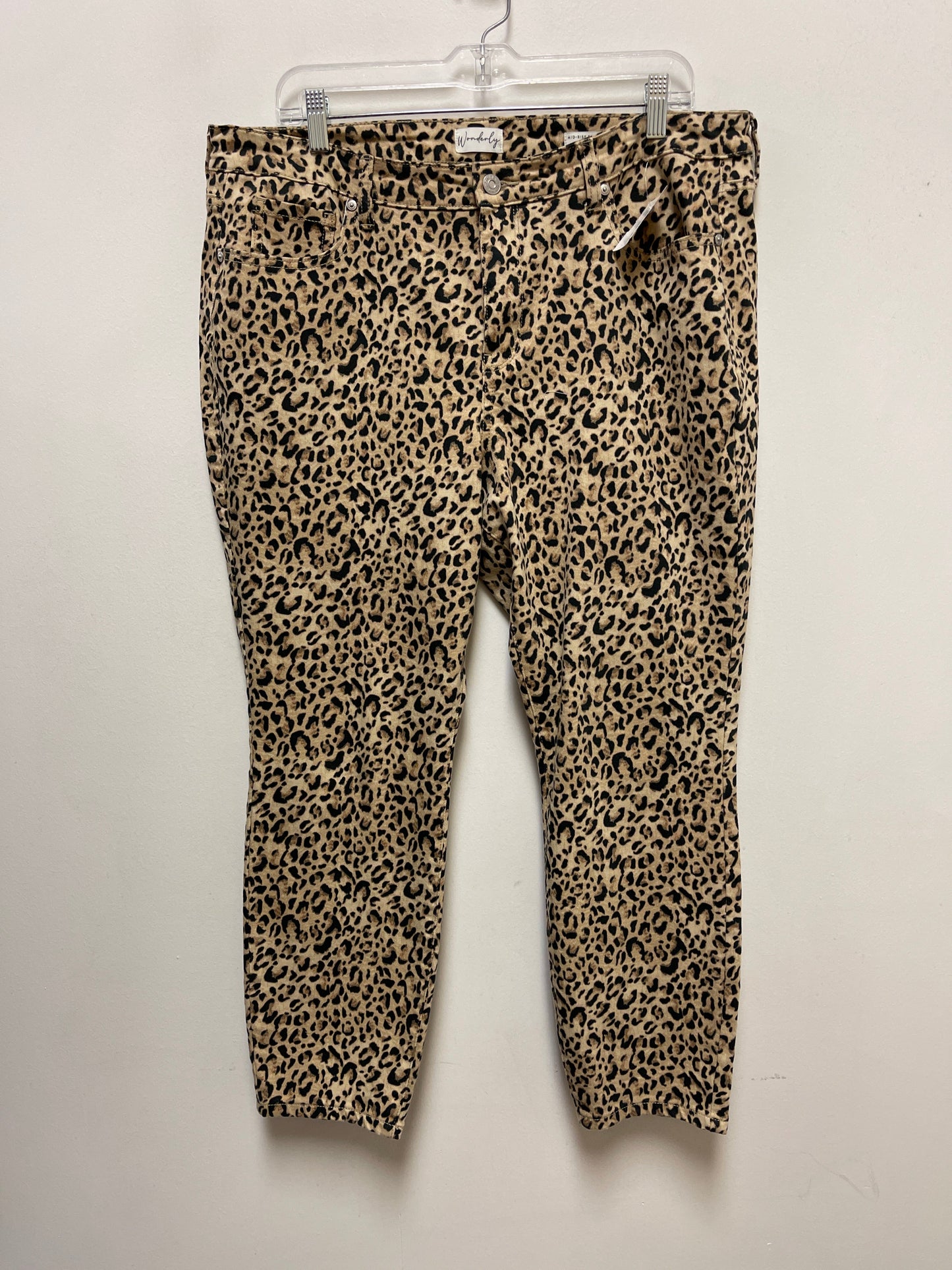 Jeans Straight By Wonderly In Animal Print, Size: 16