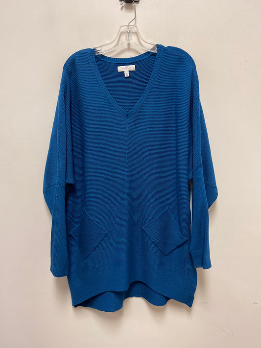 Tunic Long Sleeve By New Directions In Blue, Size: L