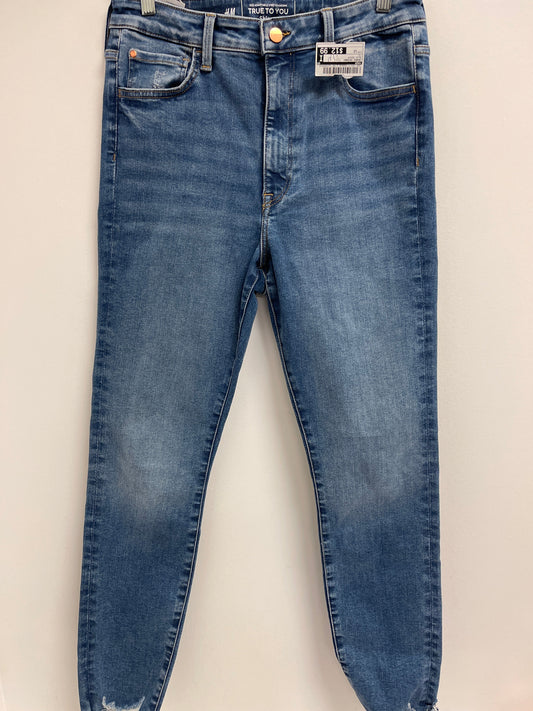 Jeans Skinny By H&m In Blue Denim, Size: 12