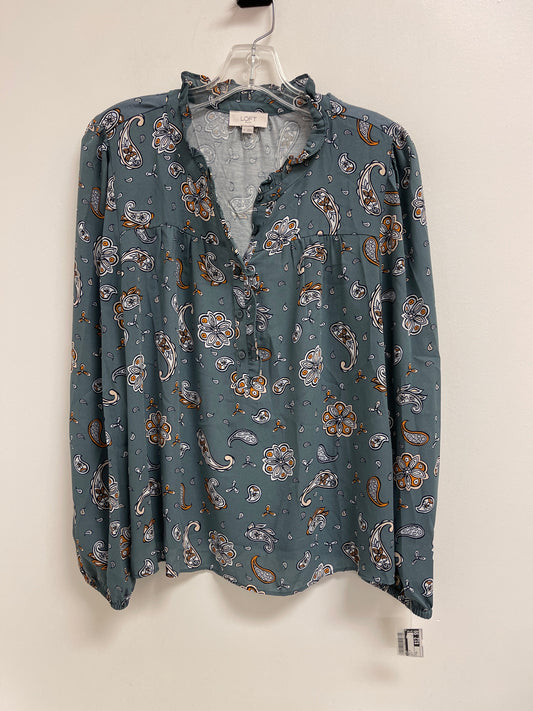 Top Long Sleeve By Loft In Blue, Size: M