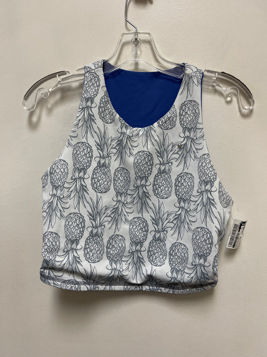 Athletic Tank Top By Clothes Mentor In Grey & White, Size: M