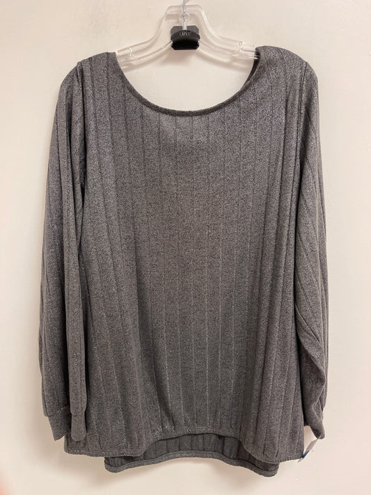 Top Long Sleeve By Lane Bryant In Silver, Size: 3x