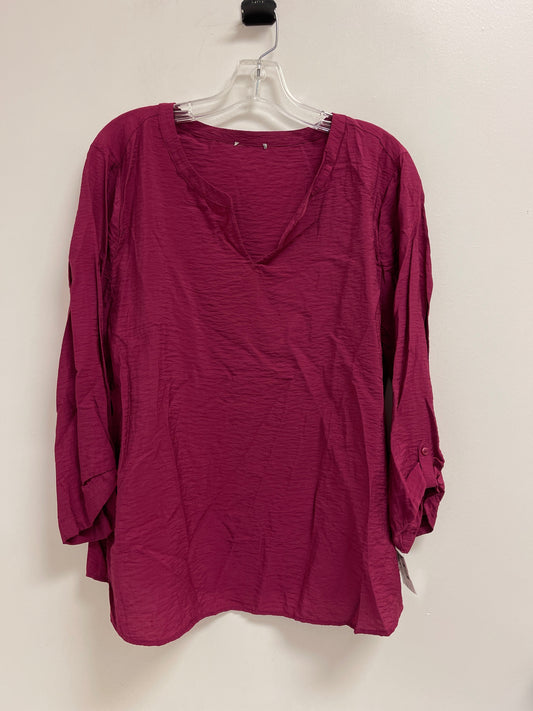 Top Long Sleeve By Clothes Mentor In Purple, Size: M