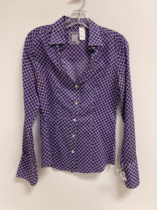 Blouse Long Sleeve By Clothes Mentor In Purple, Size: Xs