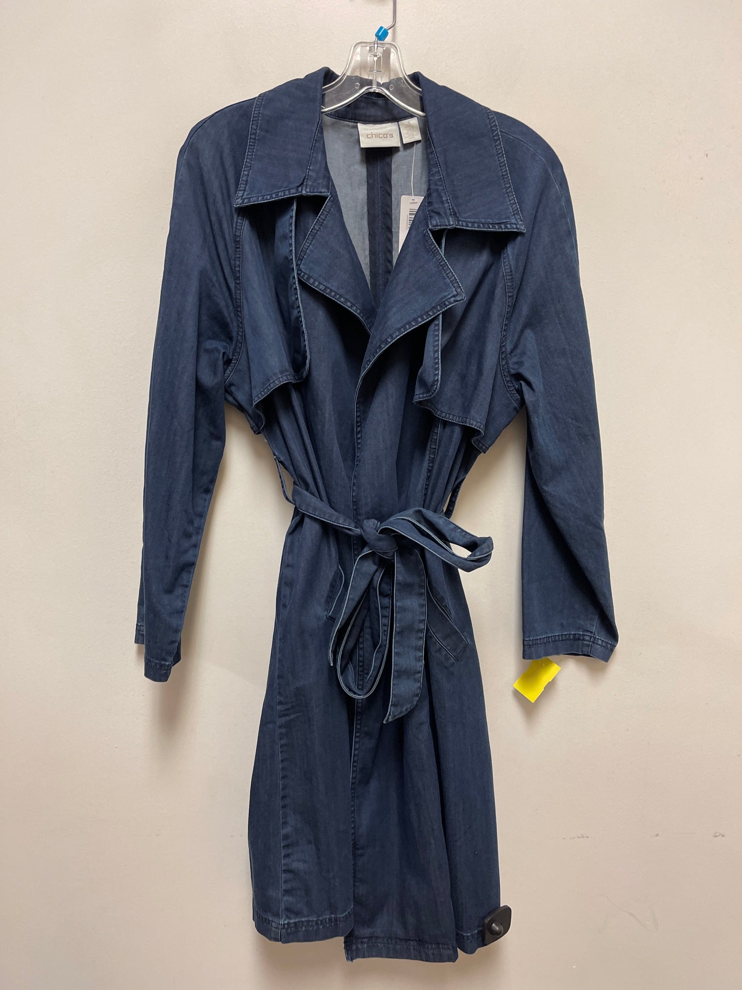 Coat Other By Chicos In Blue Denim, Size: Xl