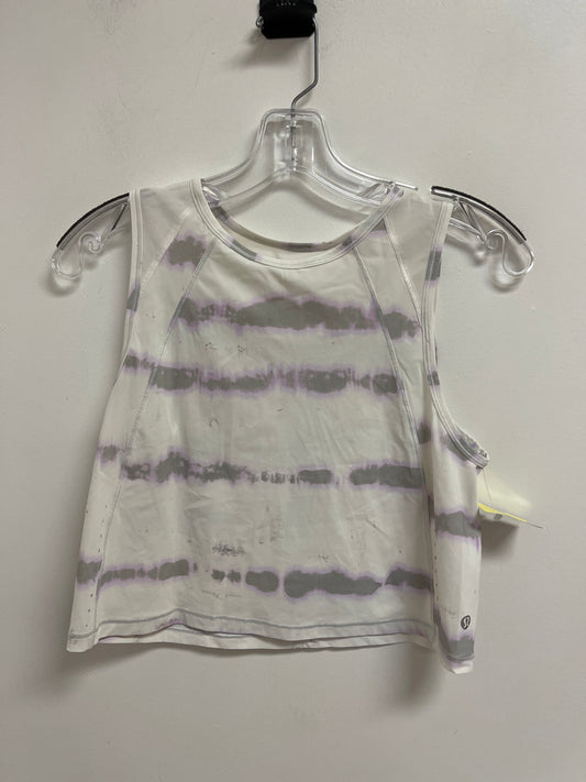 Athletic Tank Top By Lululemon In Purple & White, Size: S