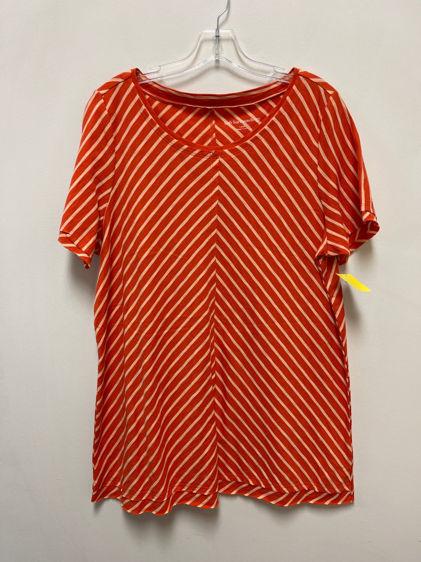 Tunic Short Sleeve By Soft Surroundings In Orange, Size: L