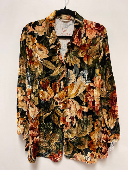 Jacket Other By Soft Surroundings In Floral Print, Size: L