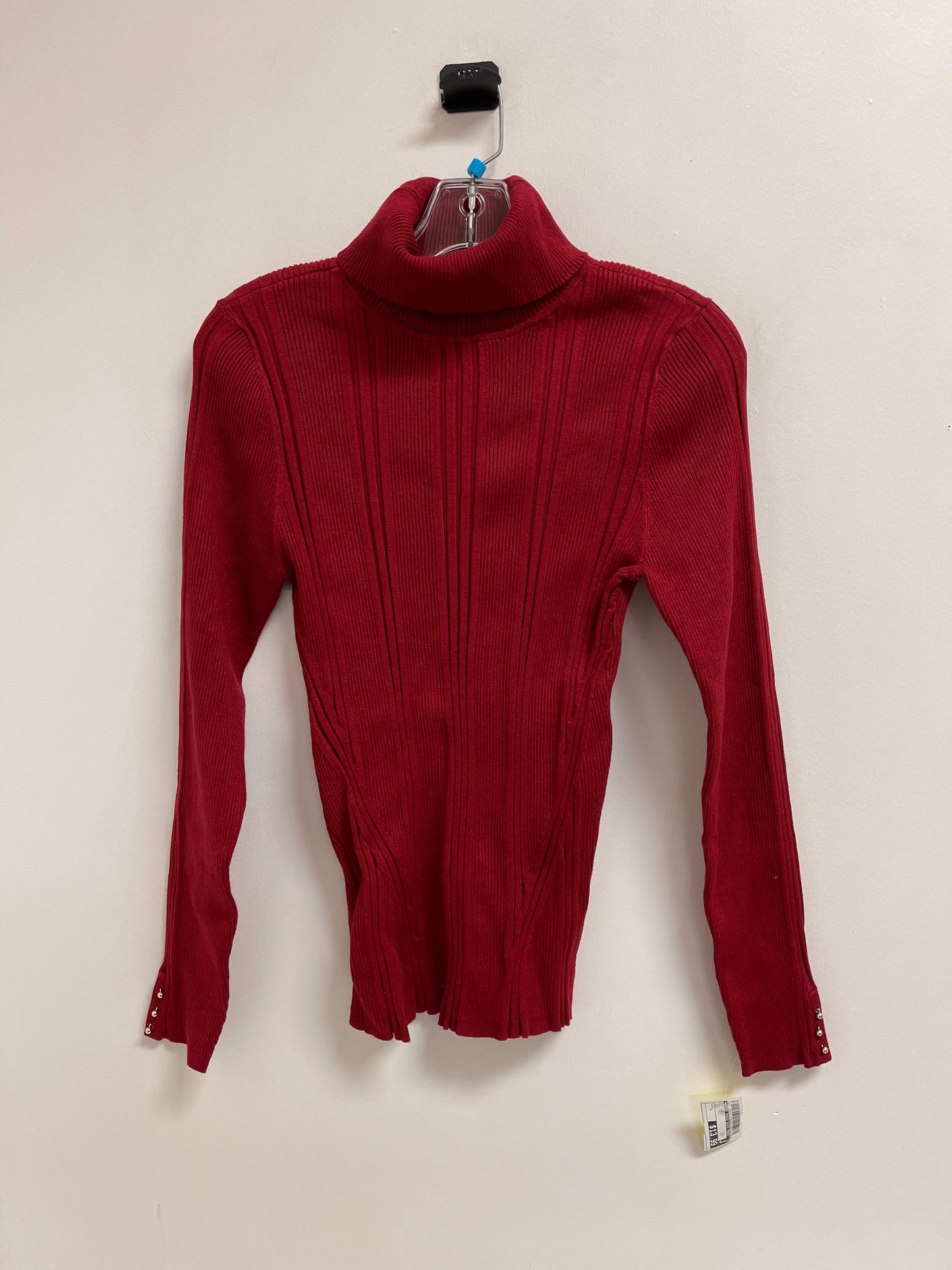 Top Long Sleeve By White House Black Market In Red, Size: L