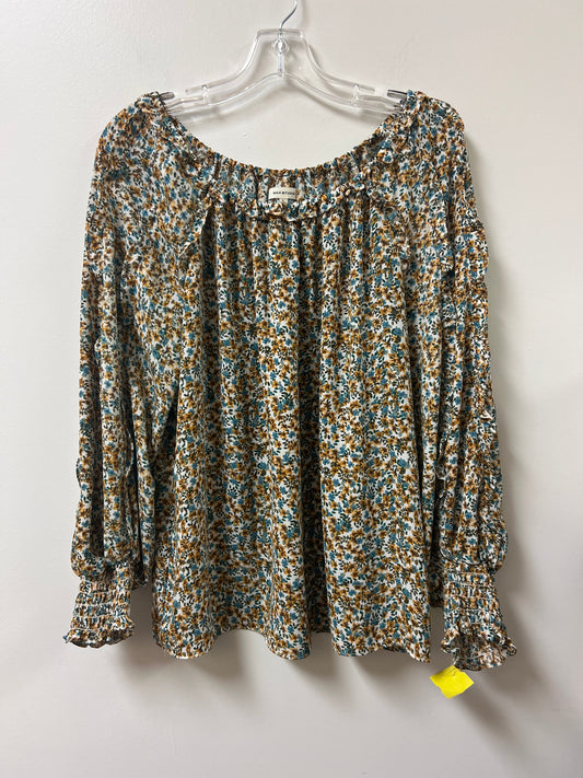 Top Long Sleeve By Max Studio In Floral Print, Size: L