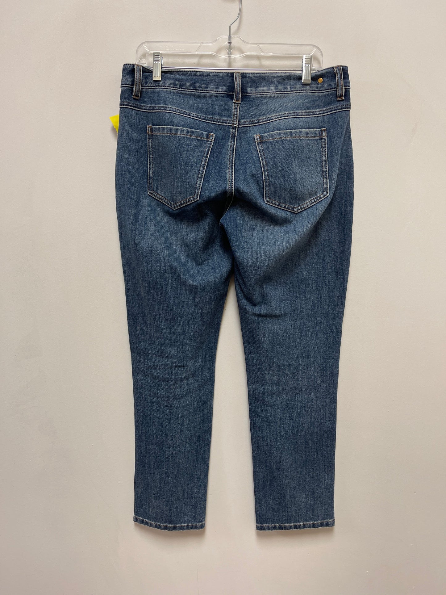 Jeans Straight By Cabi In Blue Denim, Size: 4