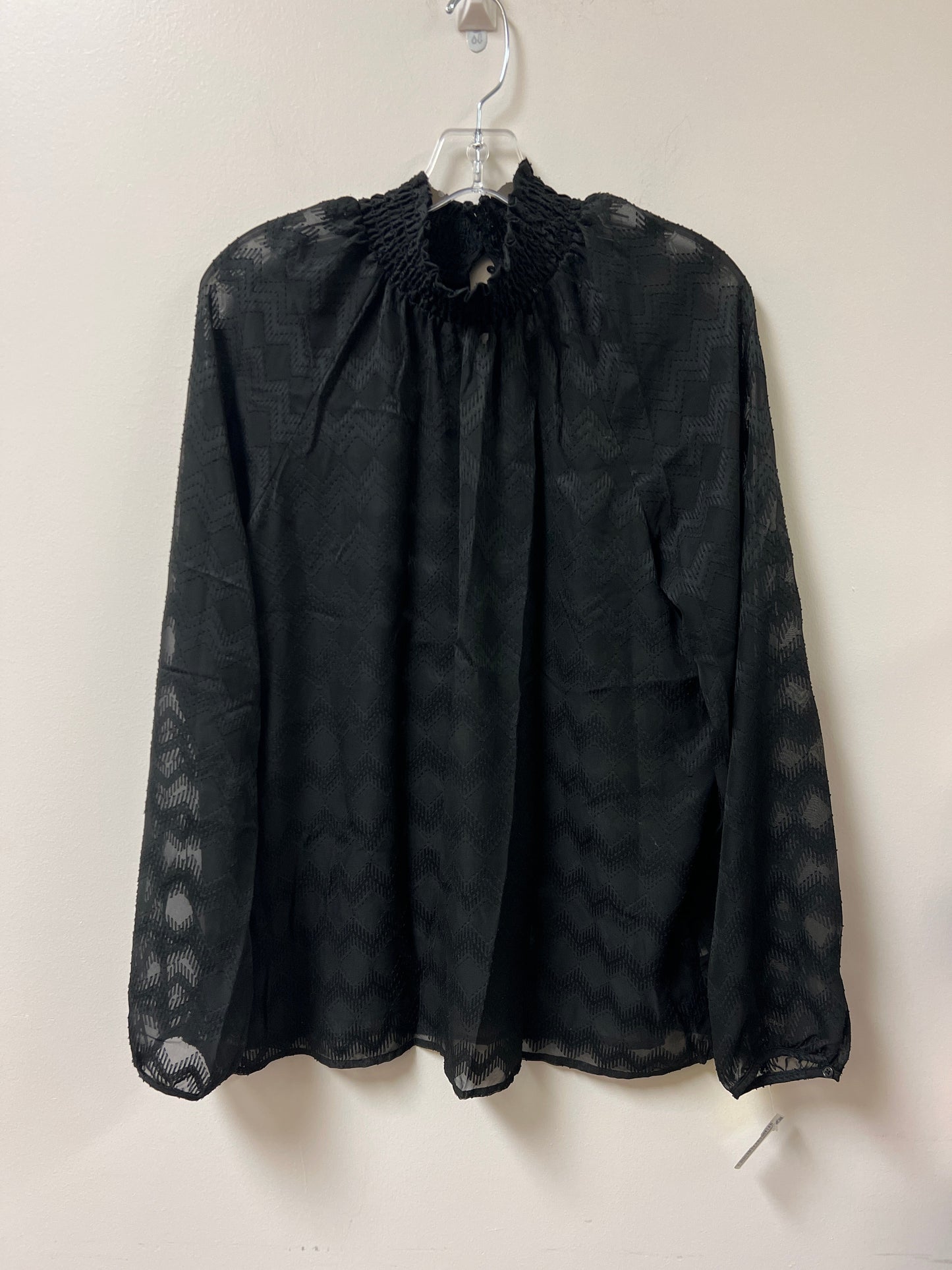 Top Long Sleeve By Mossimo In Black, Size: L