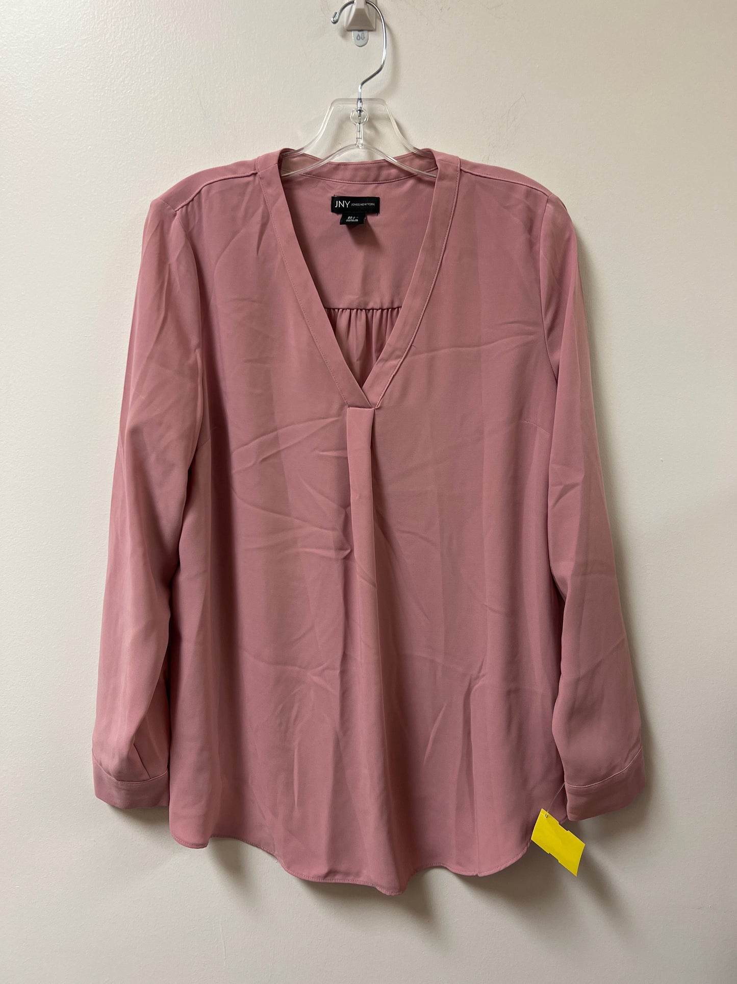 Top Long Sleeve By Jones New York In Pink, Size: L