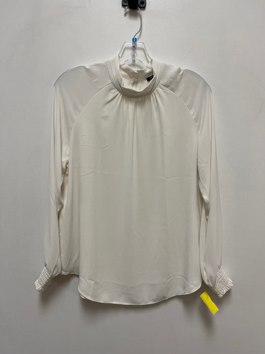 Top Long Sleeve By Ann Taylor In Cream, Size: M