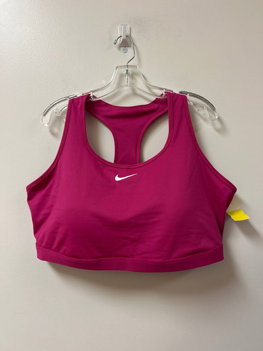 Athletic Bra By Nike In Pink, Size: 4x