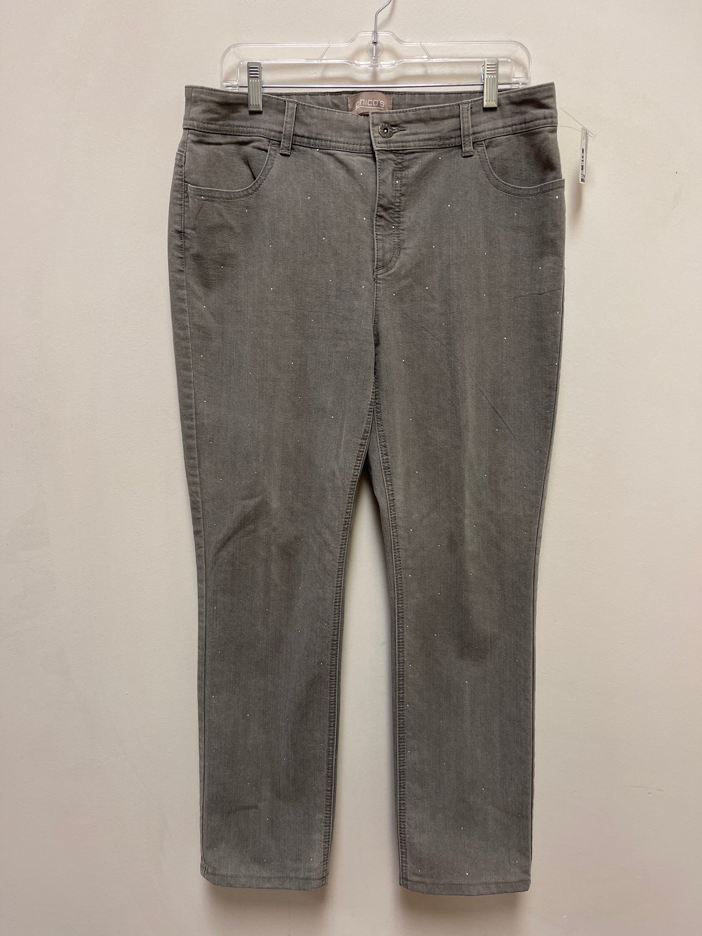 Jeans Skinny By Chicos In Grey, Size: 10