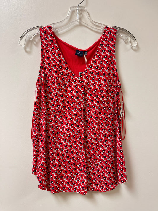 Top Sleeveless By Kaari Blue In Floral Print, Size: Xs