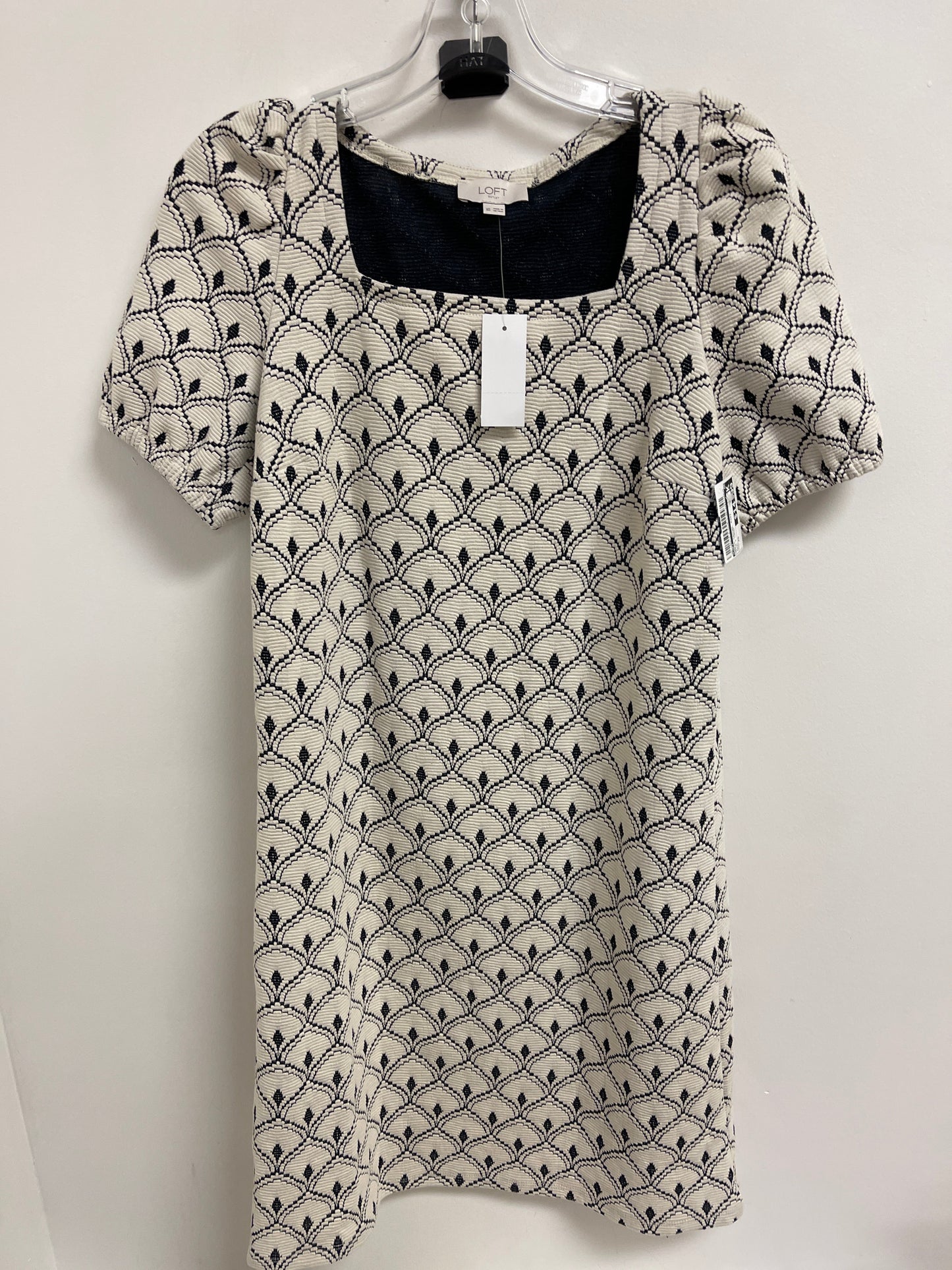 Dress Casual Midi By Loft In Blue & Cream, Size: Xs