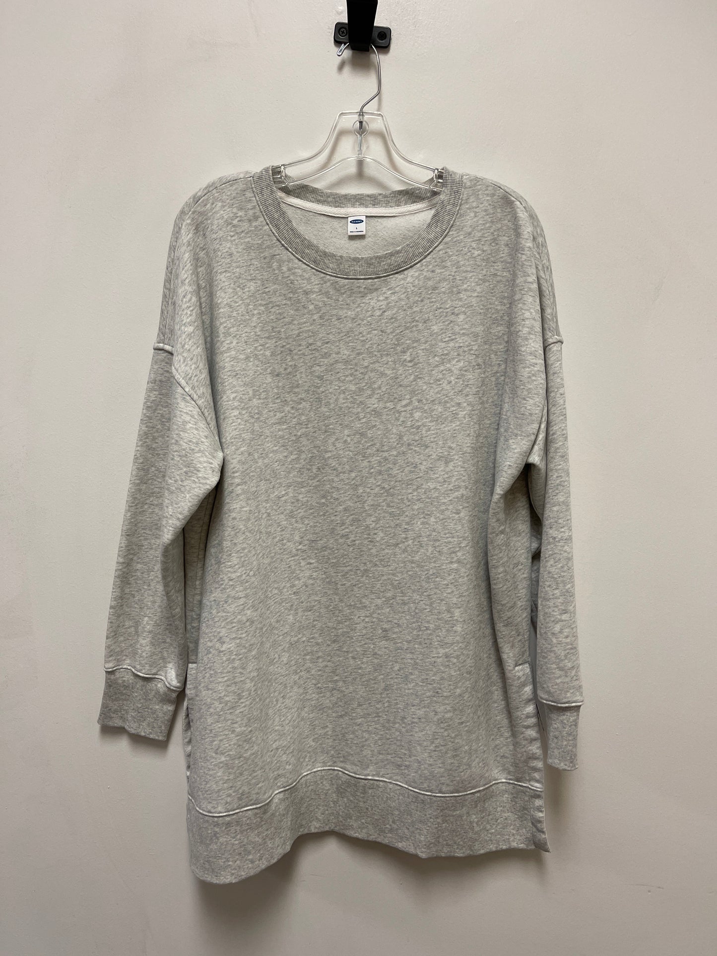 Tunic Long Sleeve By Old Navy In Grey, Size: L