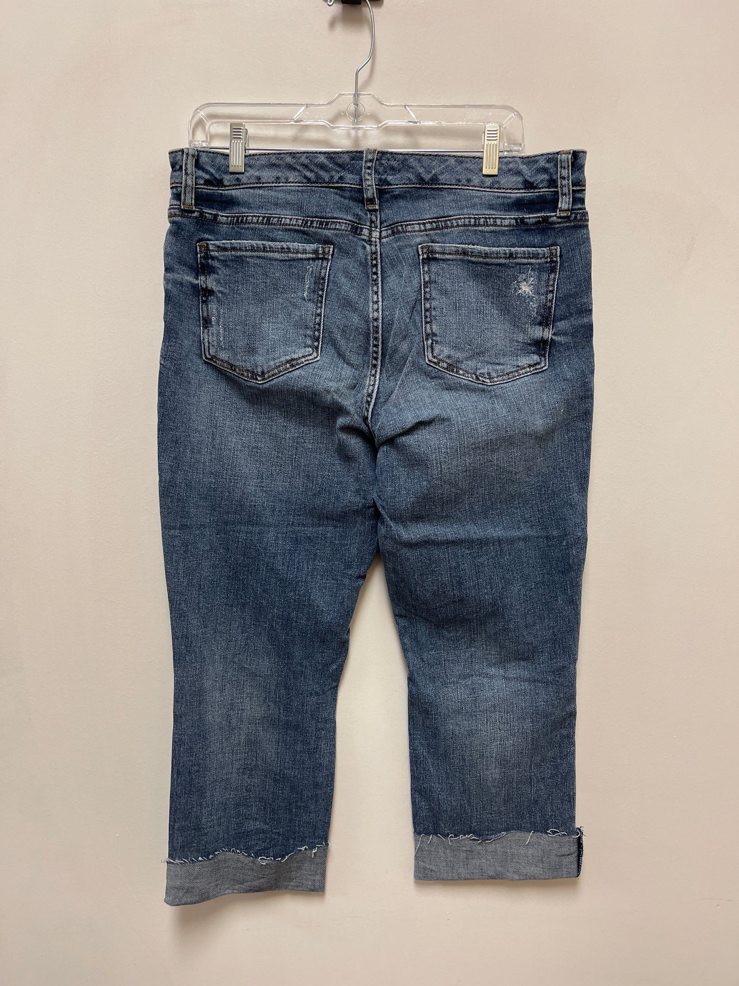 Jeans Cropped By Kut In Blue Denim, Size: 12