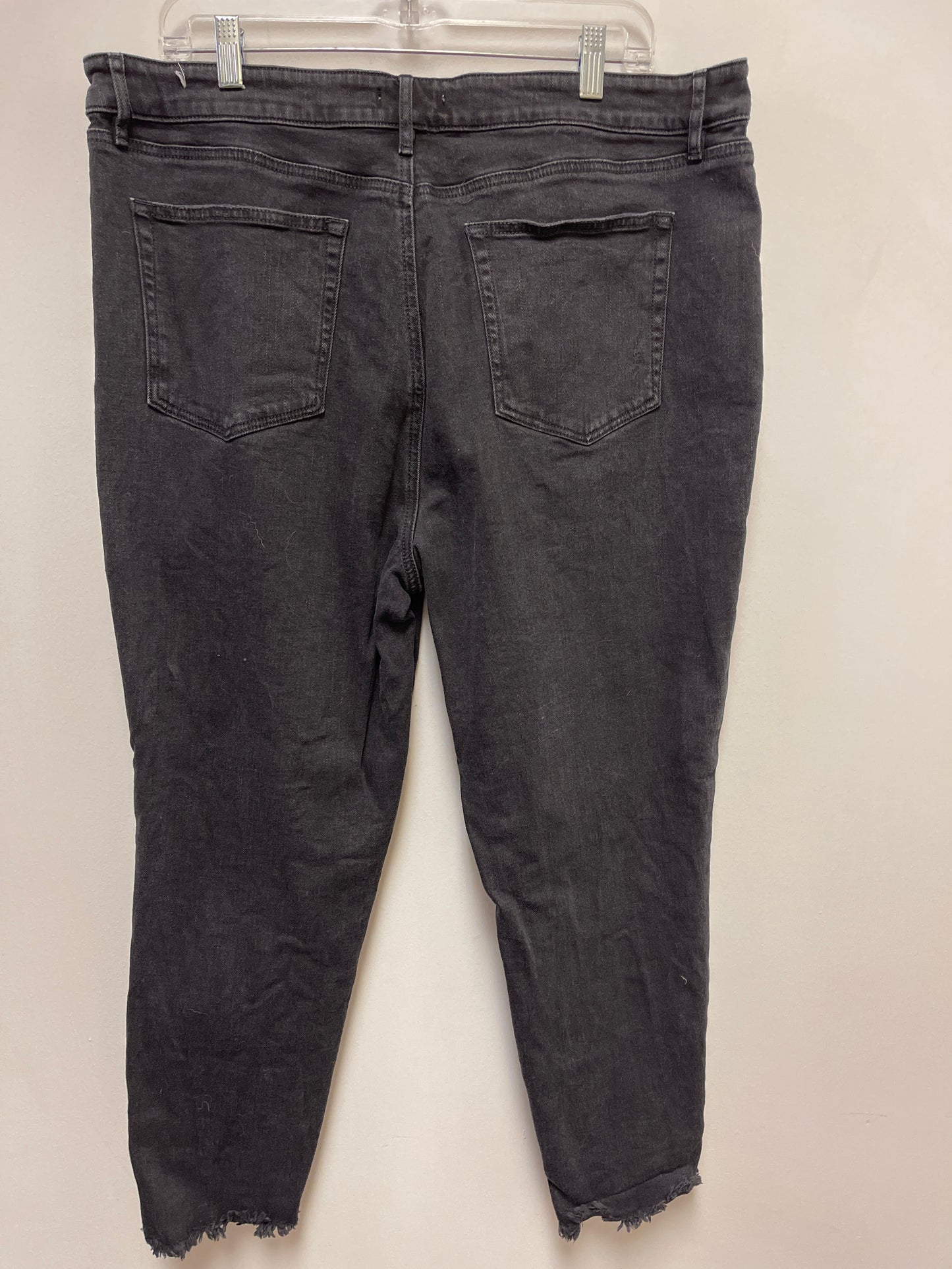 Jeans Straight By Loft In Black, Size: 18