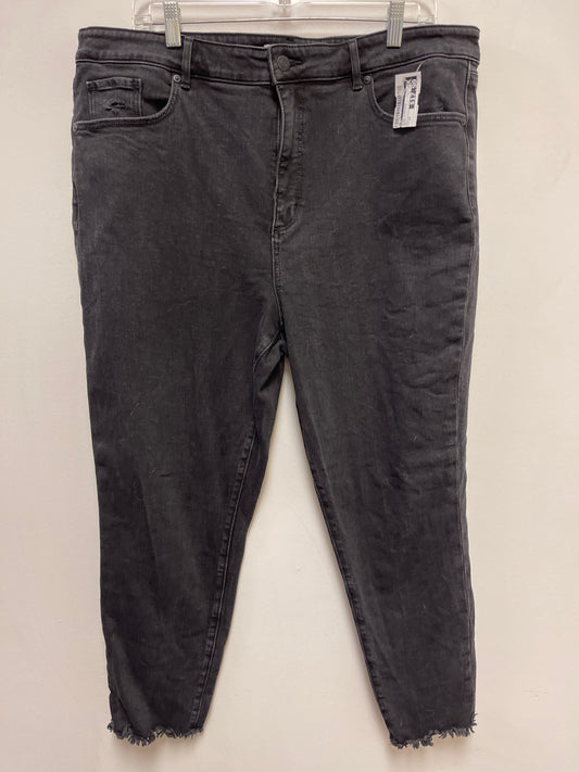 Jeans Straight By Loft In Black, Size: 18