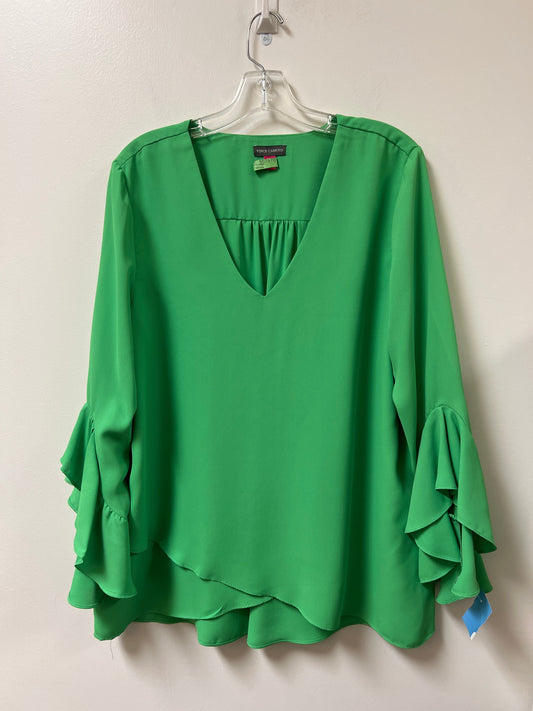 Top Long Sleeve By Vince Camuto In Green, Size: Xl