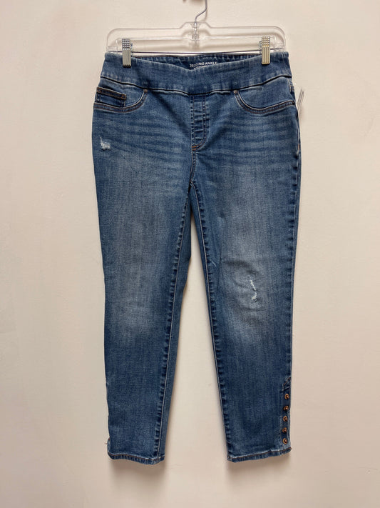 Jeans Straight By Chicos In Blue Denim, Size: 4p