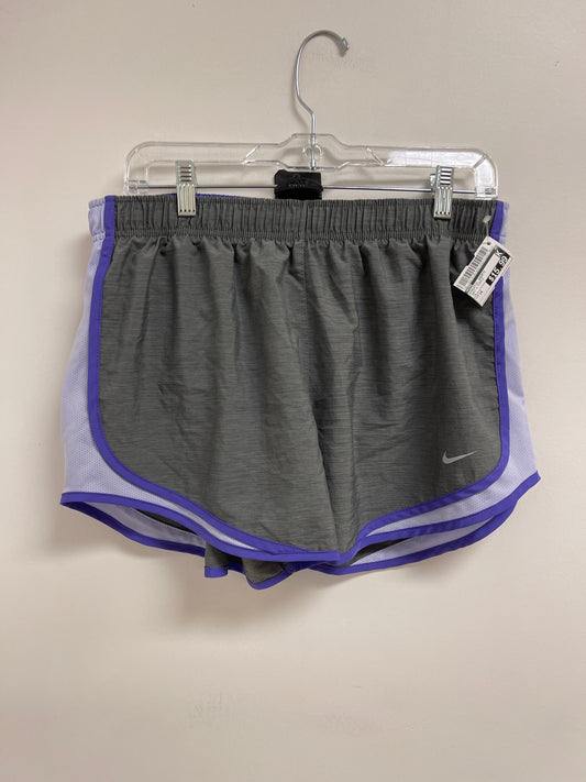 Athletic Shorts By Nike In Grey & Purple, Size: 14