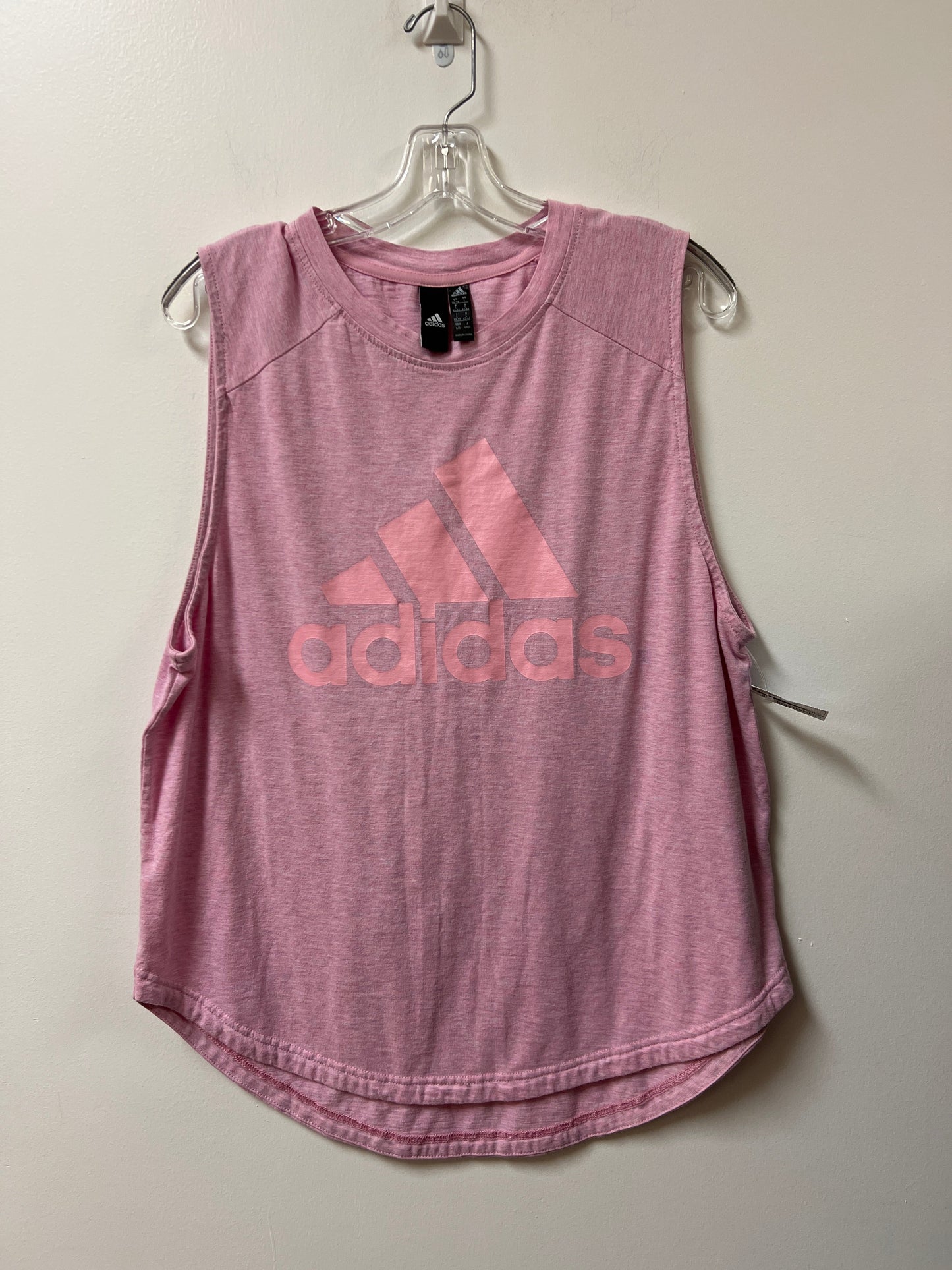 Athletic Tank Top By Adidas In Pink, Size: L