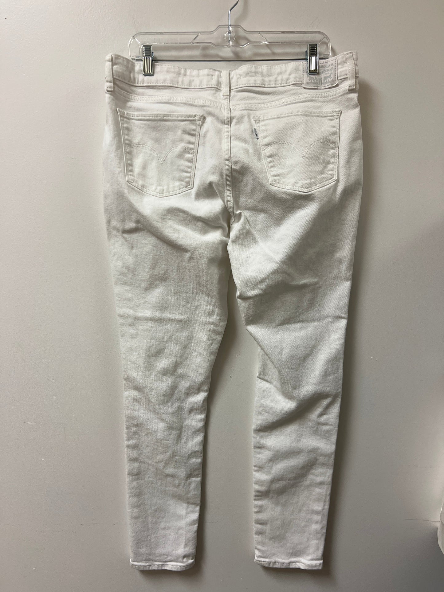 Jeans Skinny By Levis In White, Size: 14