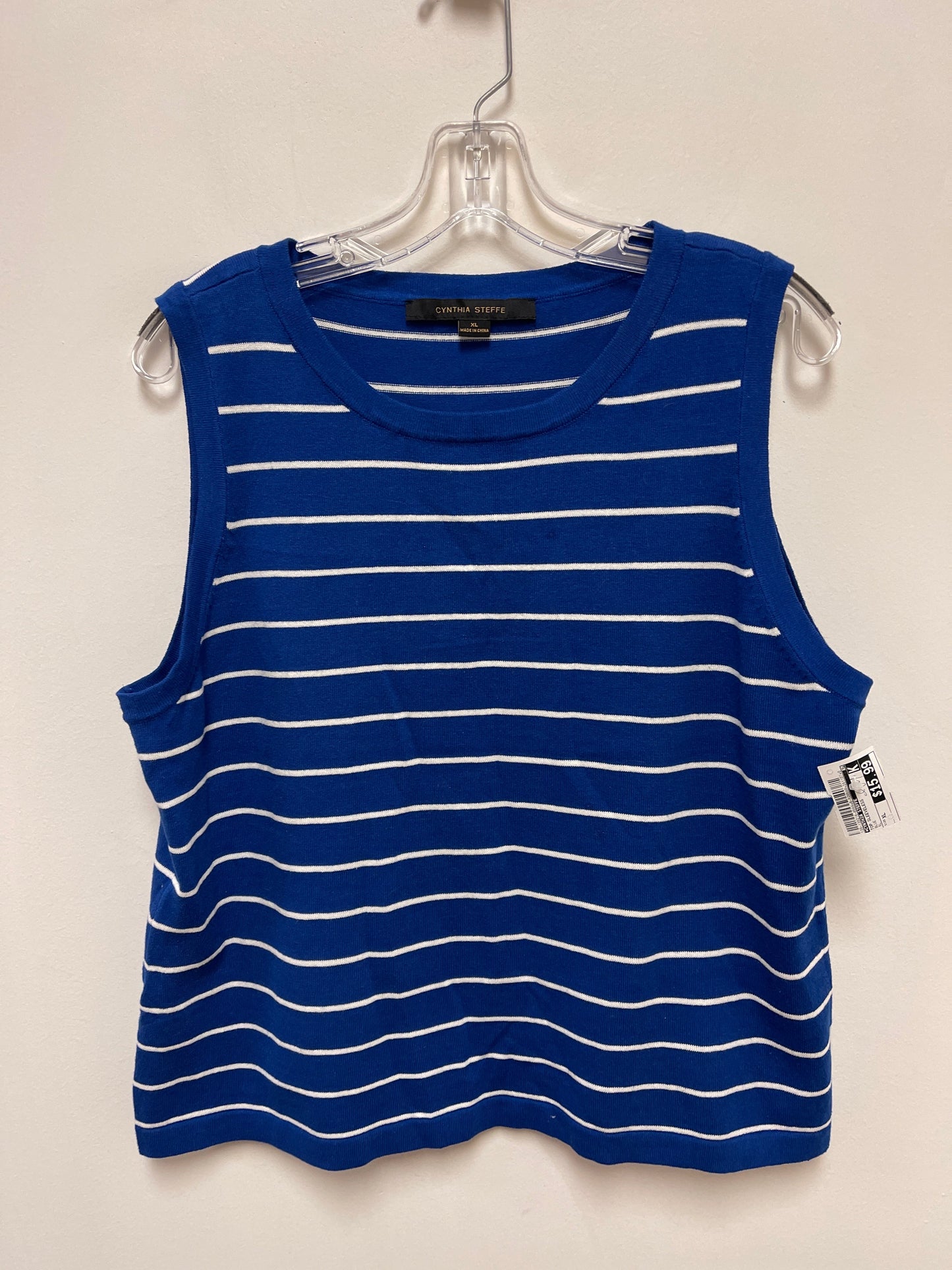 Top Sleeveless By Cynthia Steffe In Blue, Size: Xl