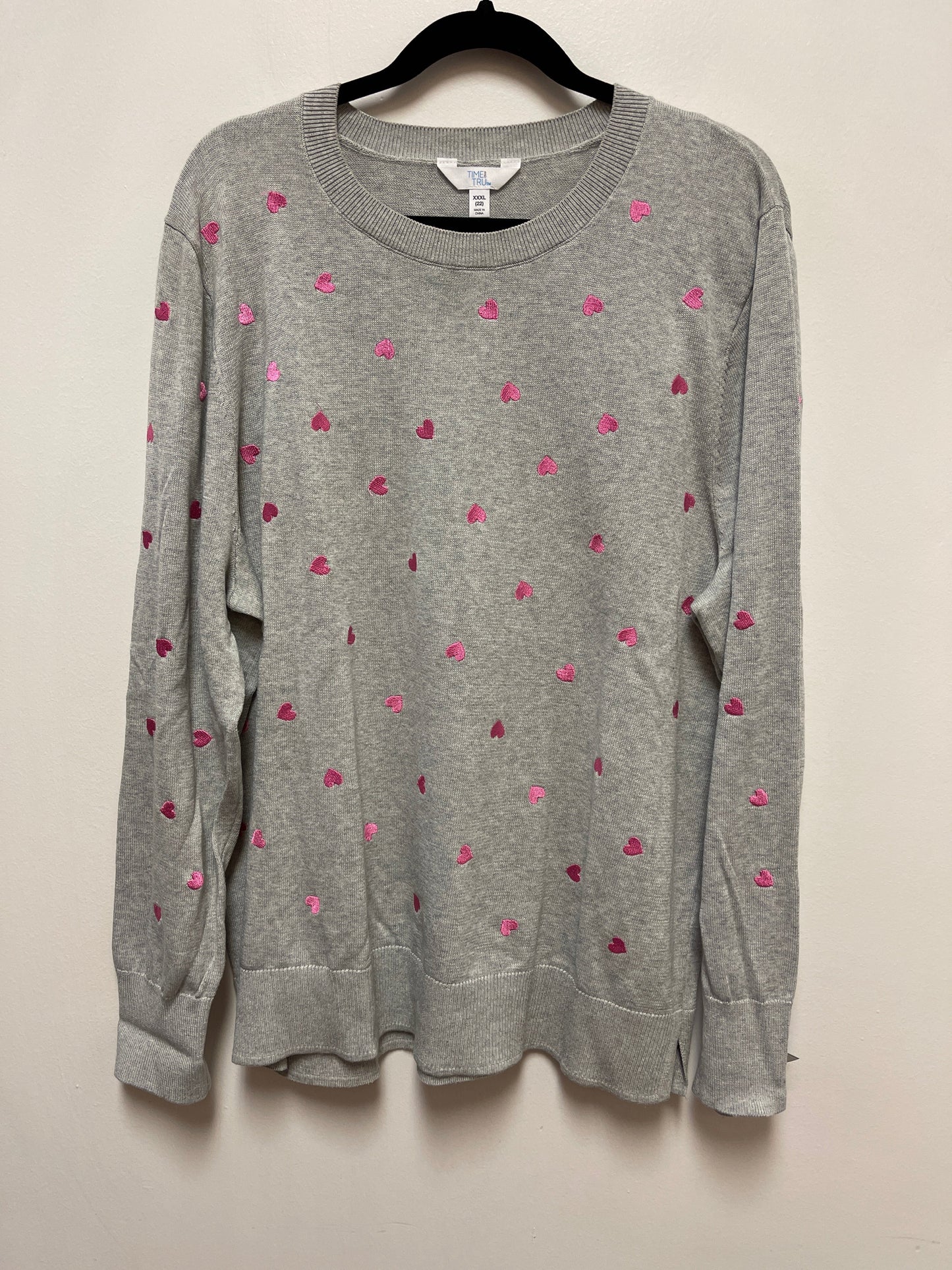 Sweater By Time And Tru In Grey, Size: 3x