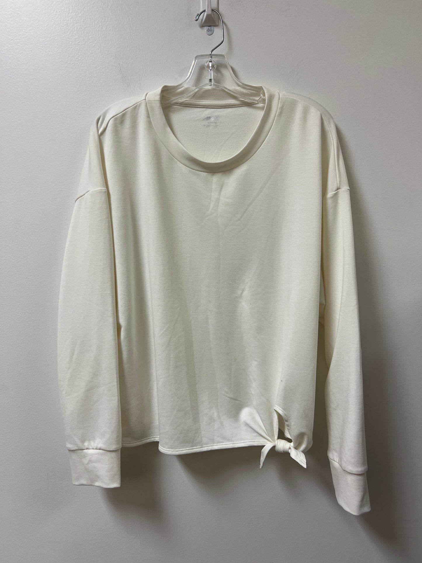 Athletic Top Long Sleeve Crewneck By Avia In Cream, Size: Xl