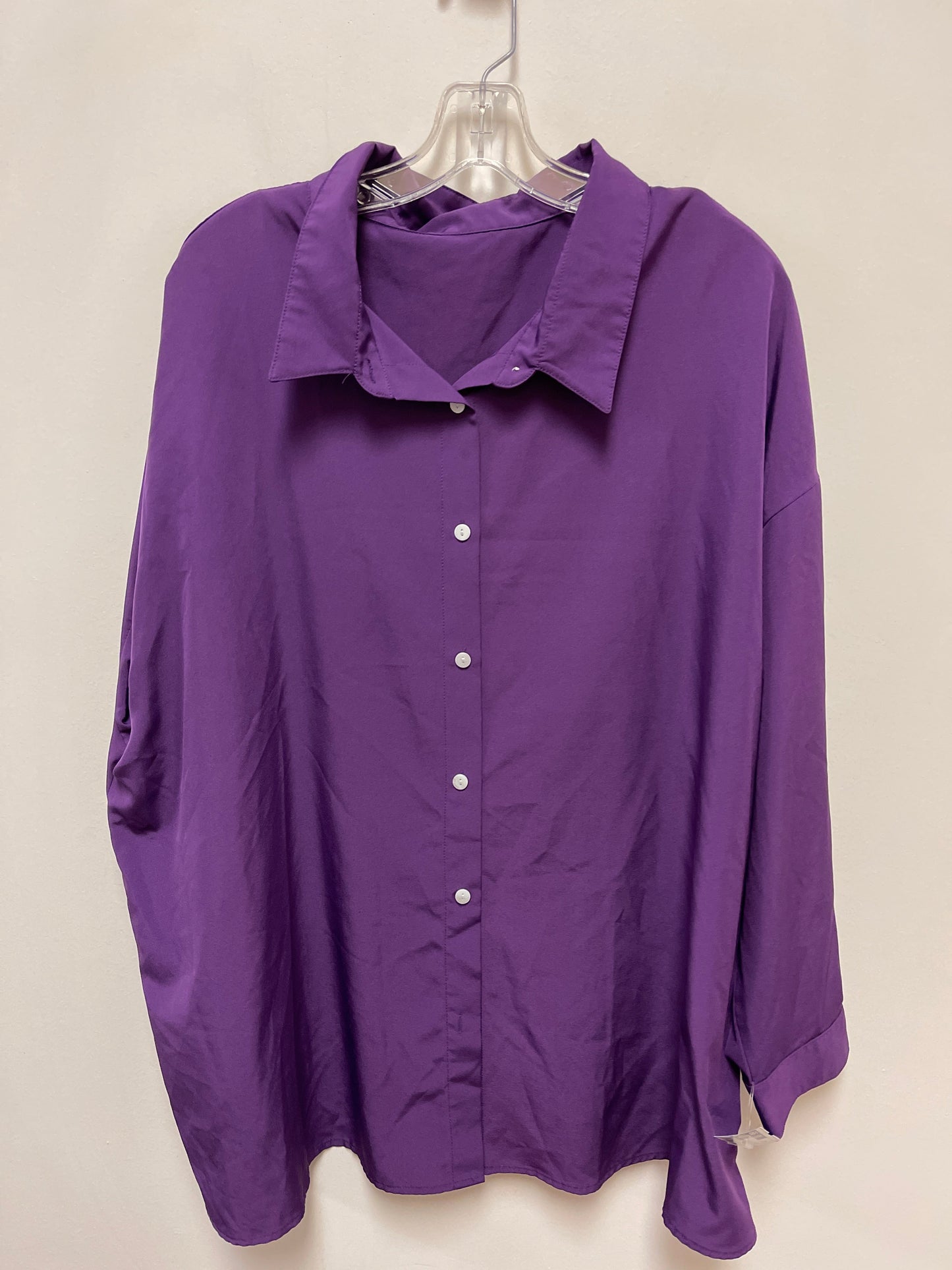 Top Long Sleeve By Shein In Purple, Size: 3x