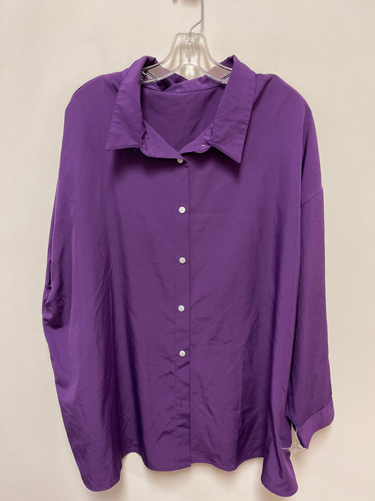 Top Long Sleeve By Shein In Purple, Size: 3x