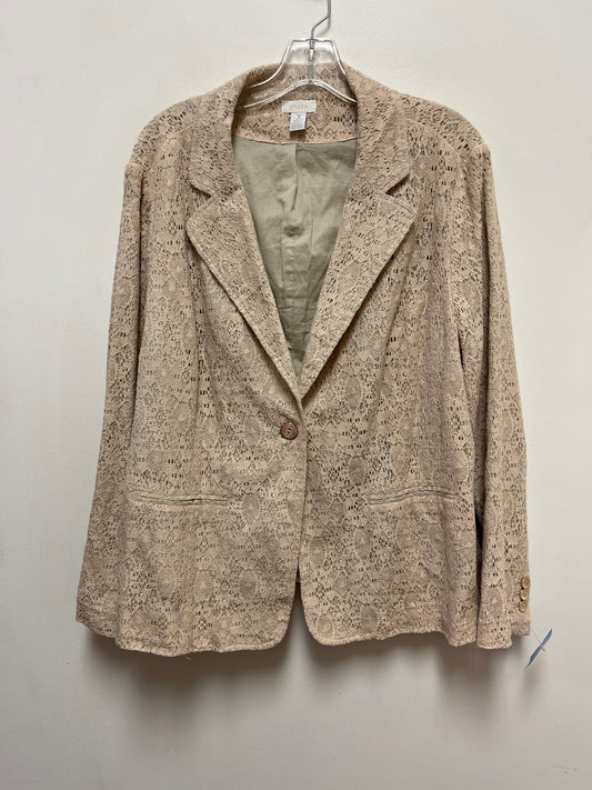 Blazer By Chicos In Cream, Size: Xl