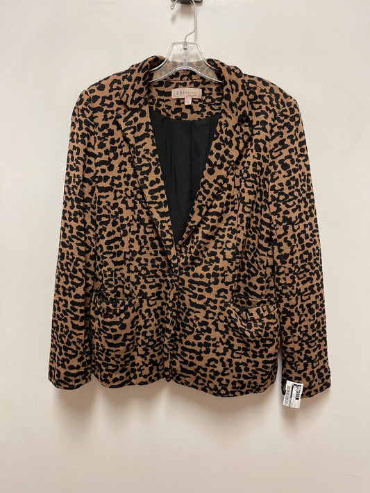 Blazer By Philosophy In Animal Print, Size: L