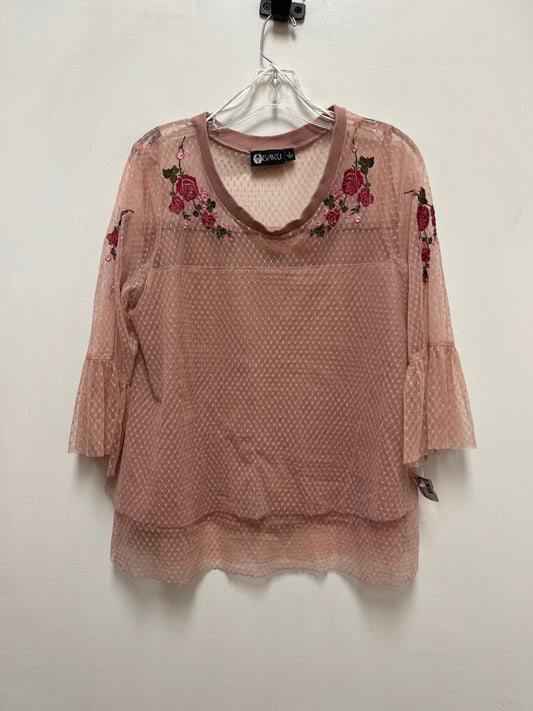 Top Long Sleeve By Clothes Mentor In Pink, Size: L