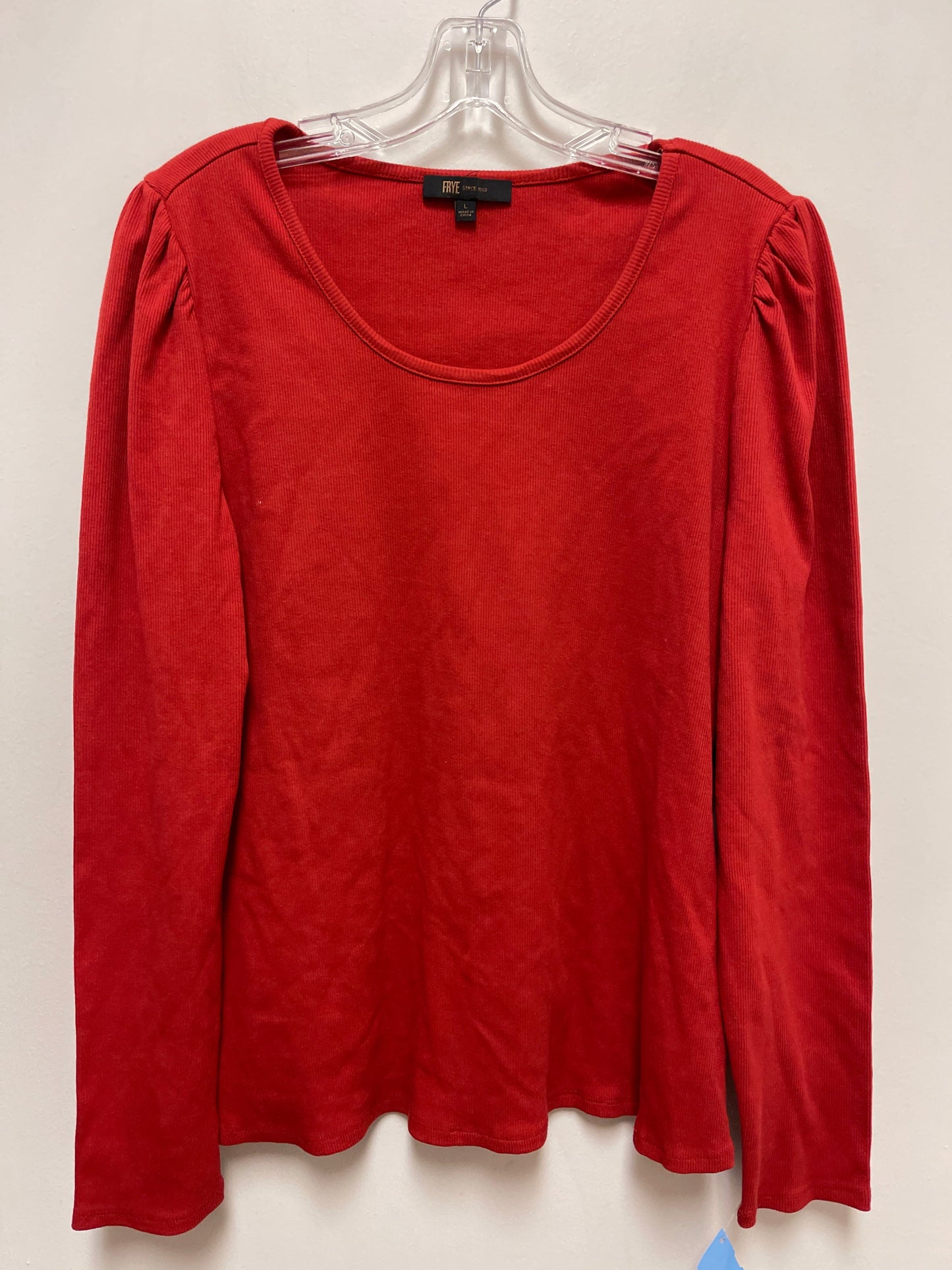 Top Long Sleeve By Frye In Red, Size: L