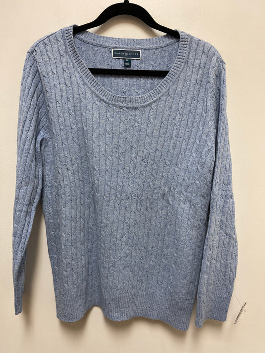 Sweater By Karen Scott In Blue, Size: Xl