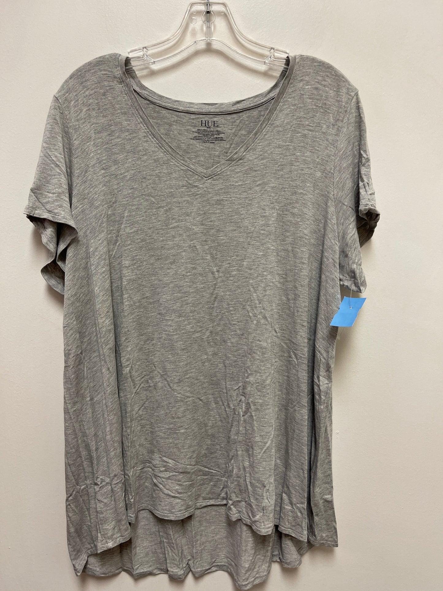 Top Short Sleeve By Hue In Grey, Size: 2x