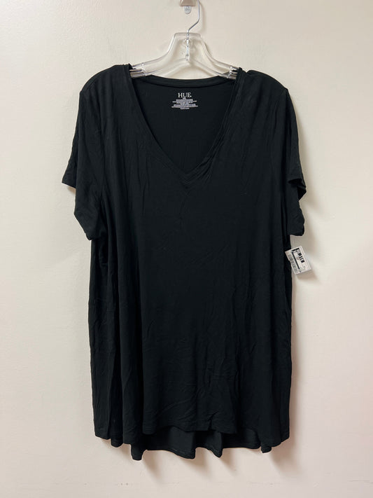 Top Short Sleeve By Hue In Black, Size: 2x