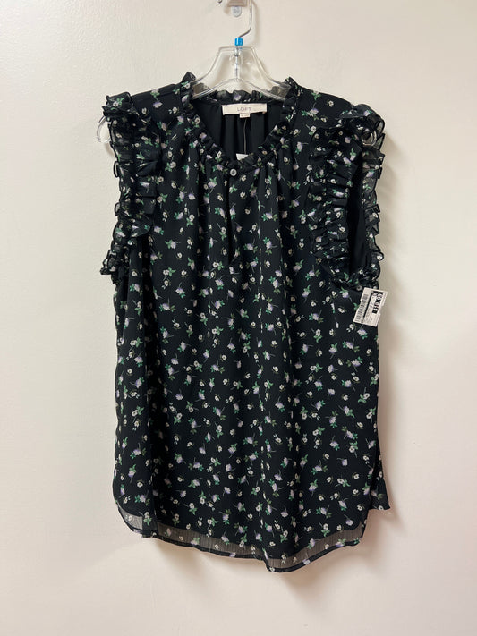 Top Sleeveless By Loft In Floral Print, Size: Xl