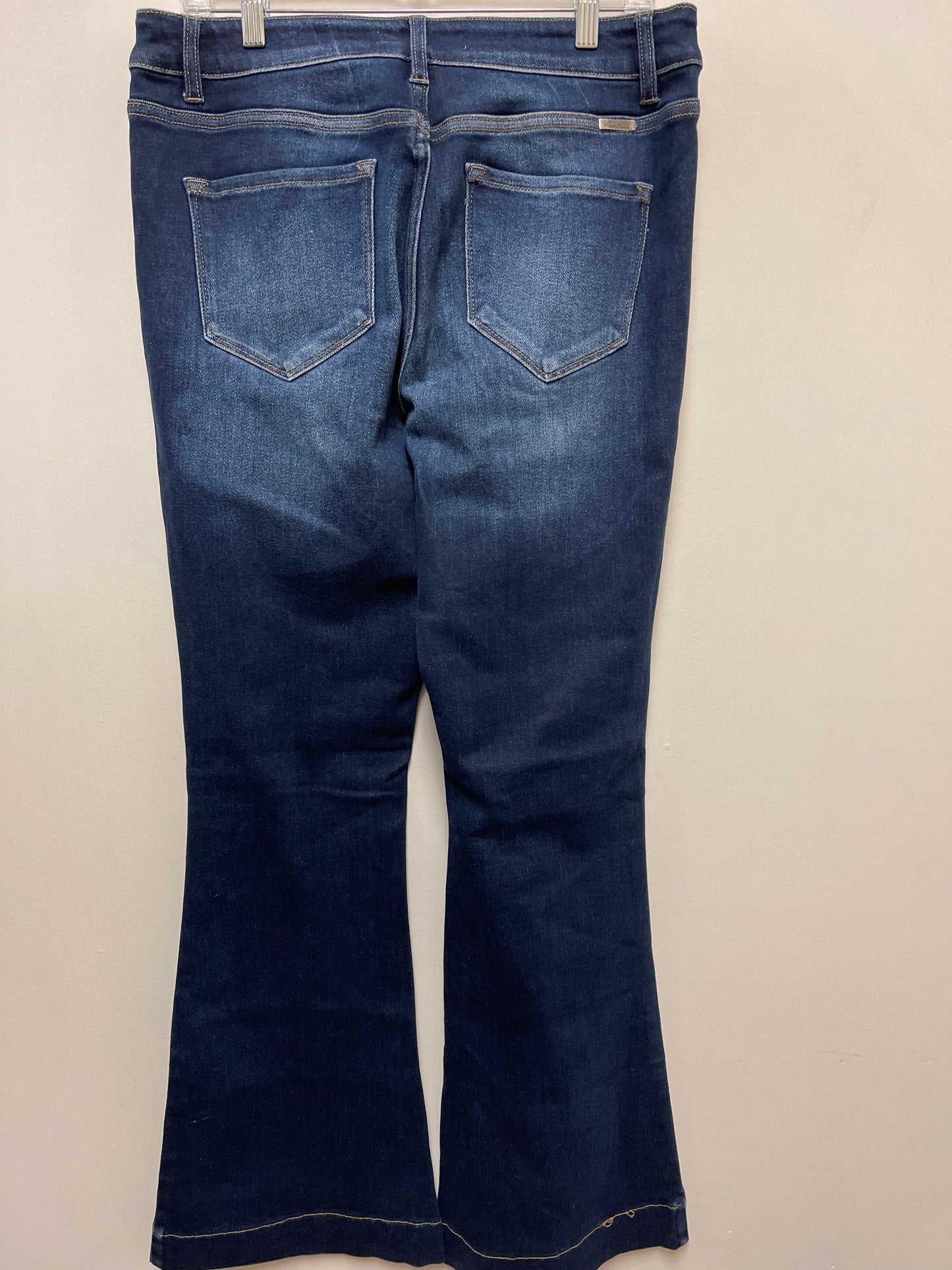 Jeans Flared By Kancan In Blue Denim, Size: 14