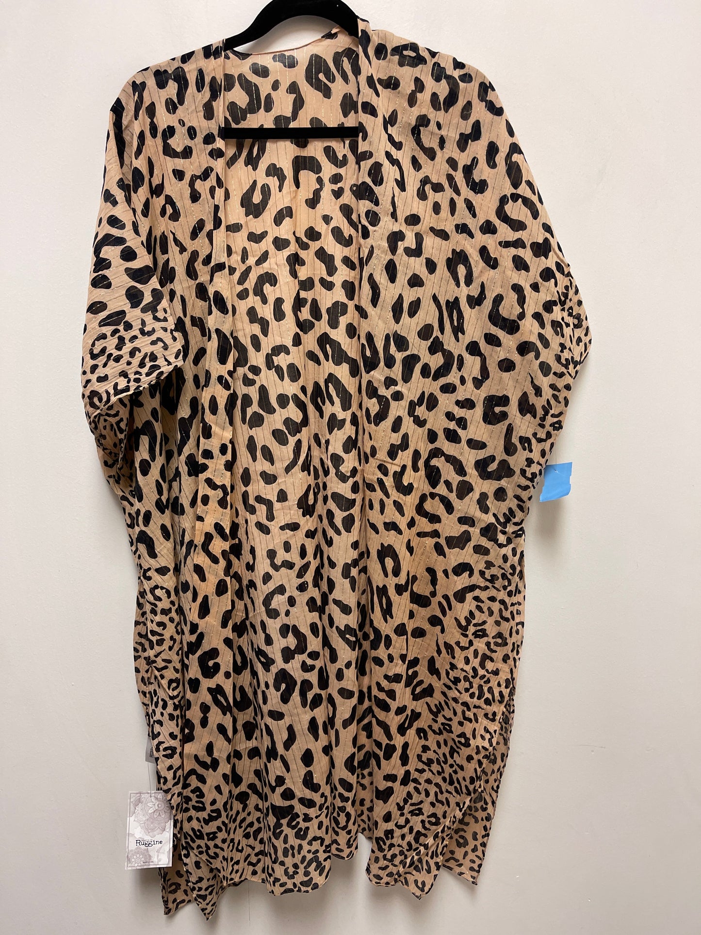 Kimono By Clothes Mentor In Leopard Print, Size: Osfm