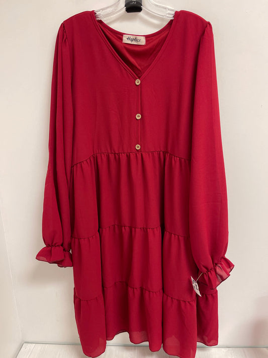 Dress Casual Midi By Haptics In Red, Size: 1x